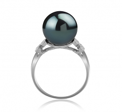 12-13mm Perla Tahití Anillo in Irlanda Negro