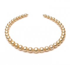 9.2-12.8mm Mar del Sur Collar in 18 pulgadas Oro