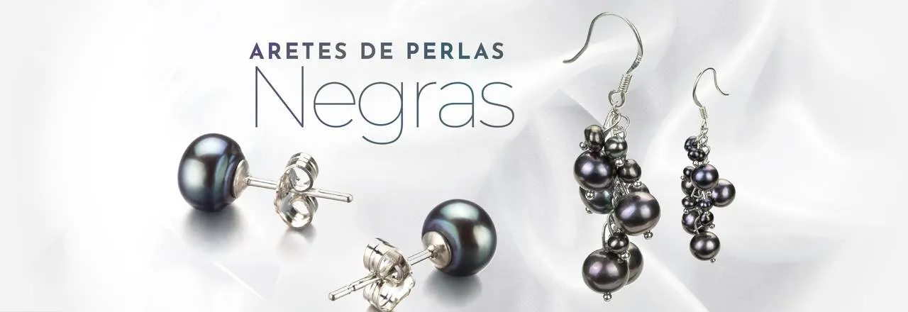 PearlsOnly Pendientes de perlas negras