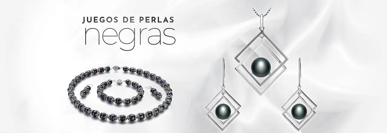 PearlsOnly Conjuntos de perlas negras