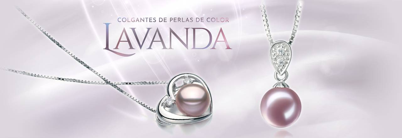 PearlsOnly Colgantes de perlas de lavanda