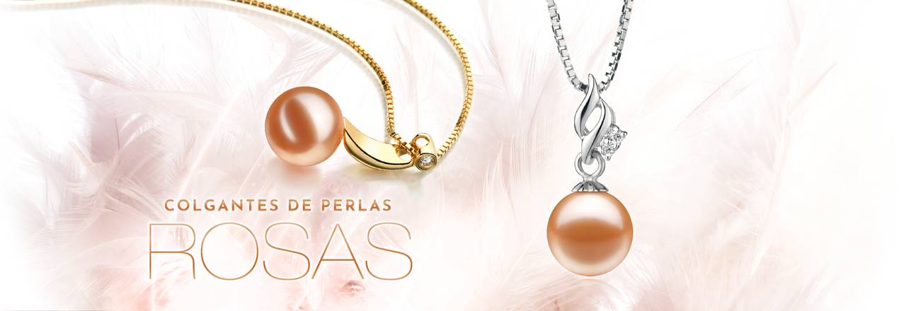 PearlsOnly Colgantes de perlas rosas