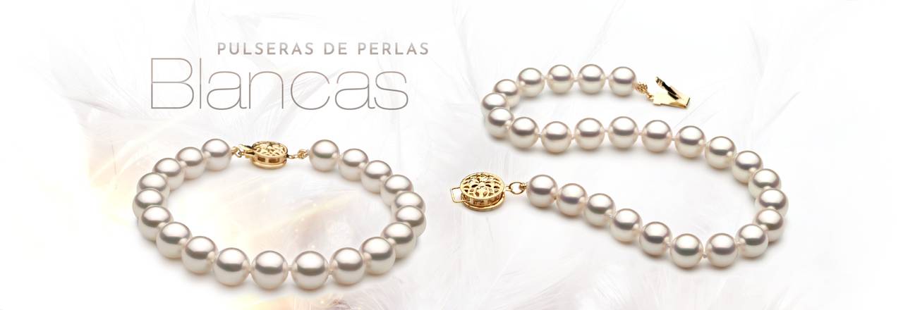 PearlsOnly Pulseras de perlas blancas