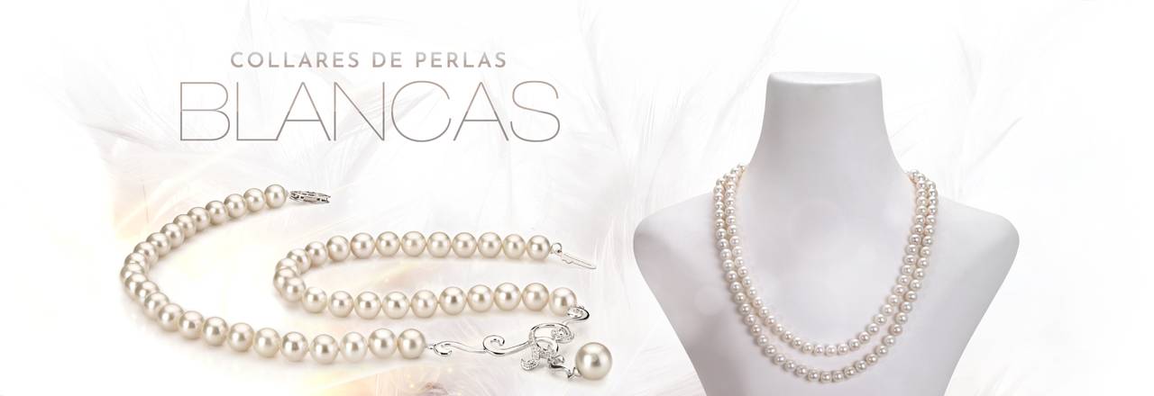 Landing banner for Collares de perlas blancas