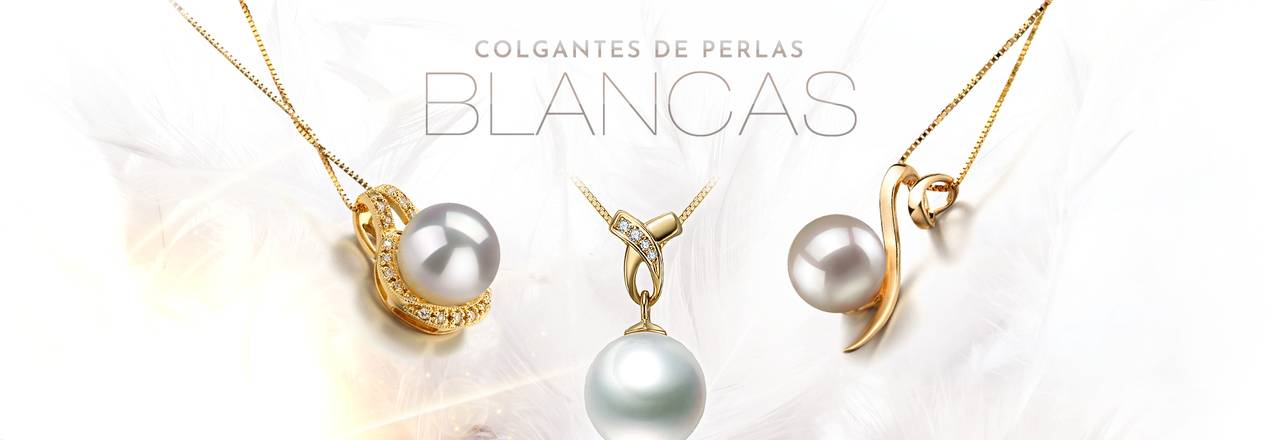 PearlsOnly Colgantes de perlas blancas